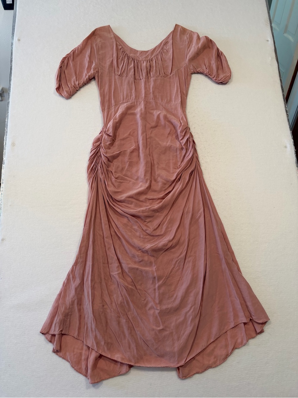 Marrika Nakk Women’s Pink Ruched Maxi Dress One Size
